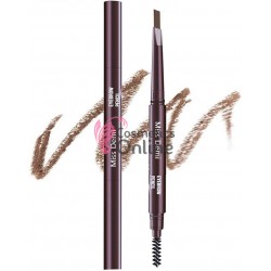 Creion de sprancene retractabil cu periuta 2 in 1 Miss Demi Waterproof - 02 Saten Deschis ( Light Brown)